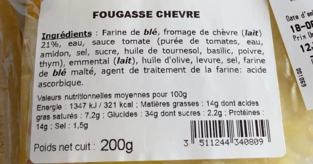 Fougasse chevre