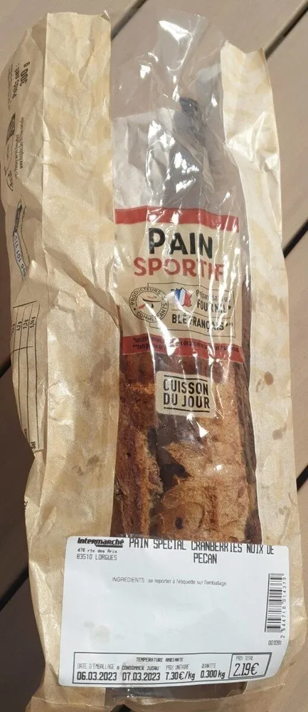 Pain spécial cramberries et noix