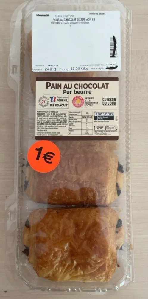 Pain au chocolat - Pur beurre