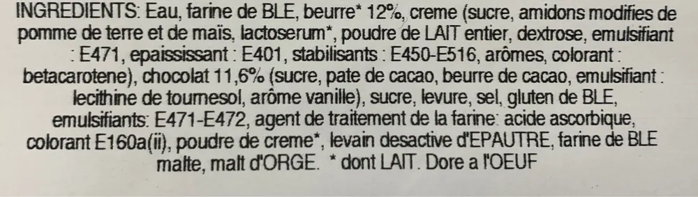 Suisse longues aux pepites de chocolat x2