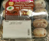 Mini beignets assortis fourré au 3 chocolats