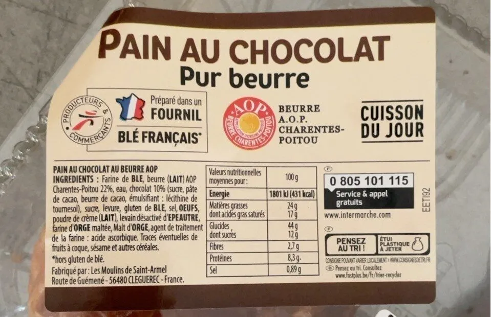 Pain au chocolat (Pur Beurre)