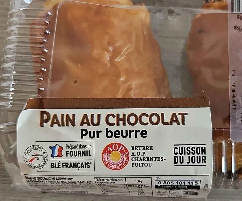 Pains au chocolat pir beurre