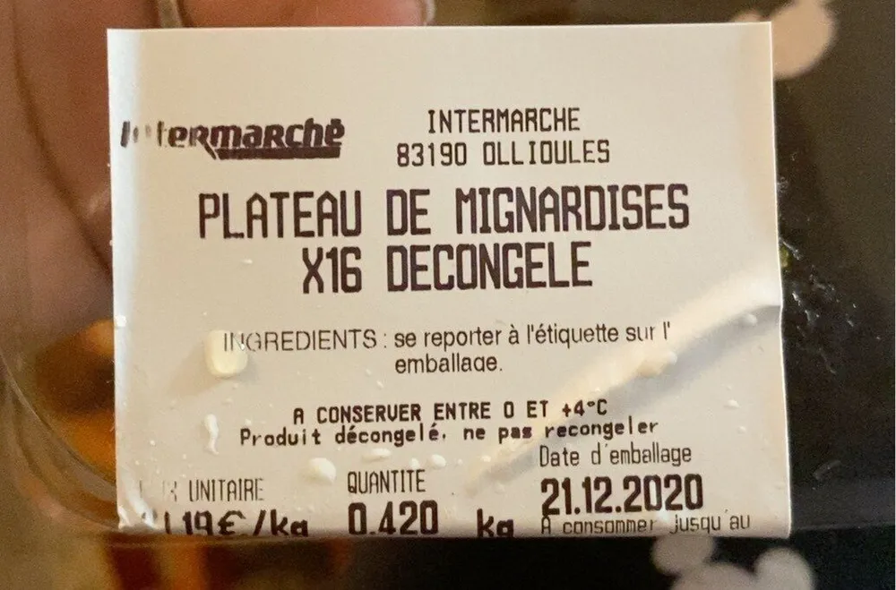 Plateau de mignardises
