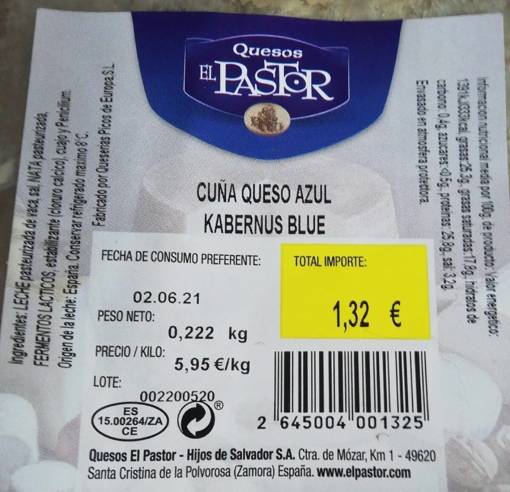 Cuña queso azul