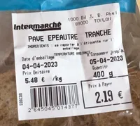 Pain pavé épeautre