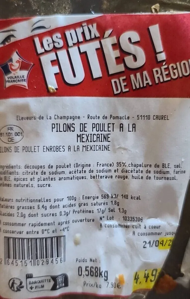 Pilons de poulet à la mexicaine