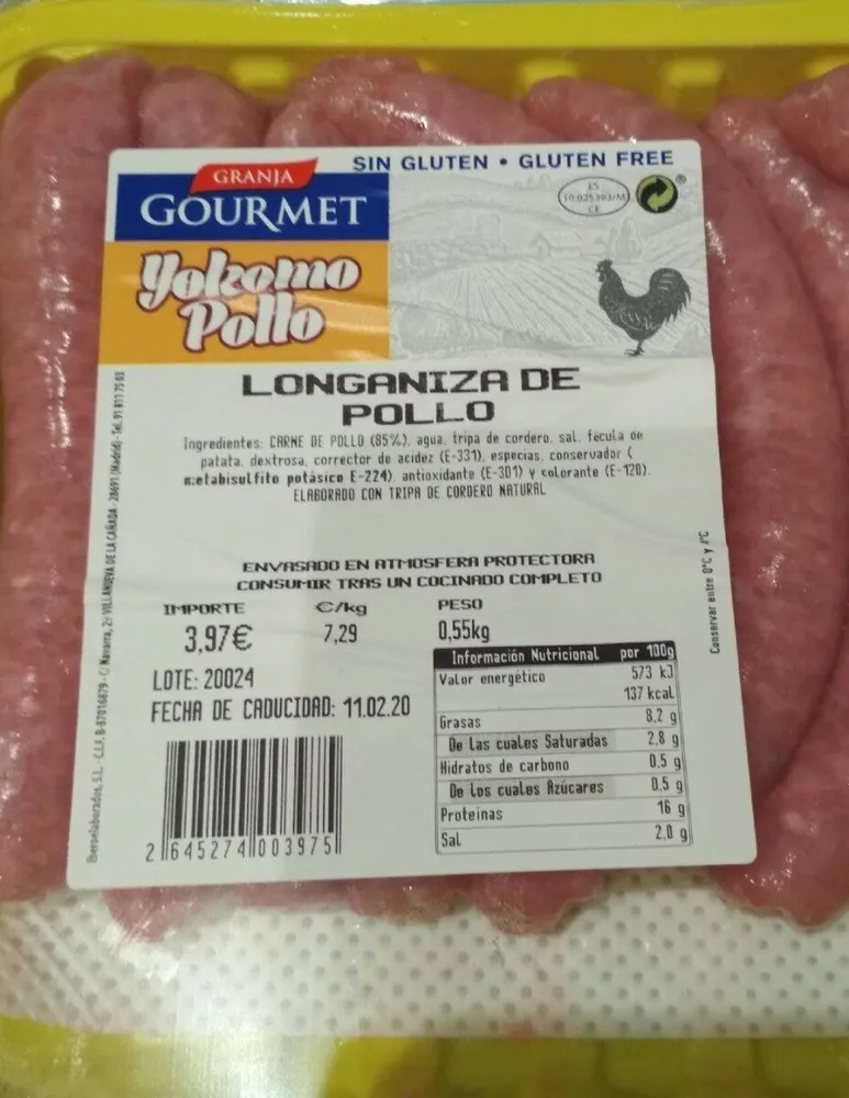 Longaniza de pollo