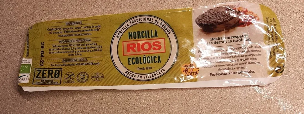 Morcilla de arroz ecologica