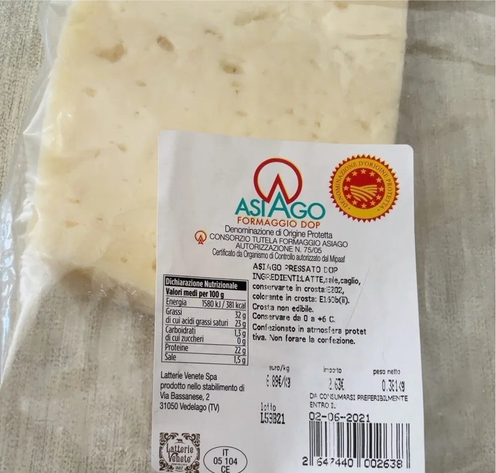 Asiago dop