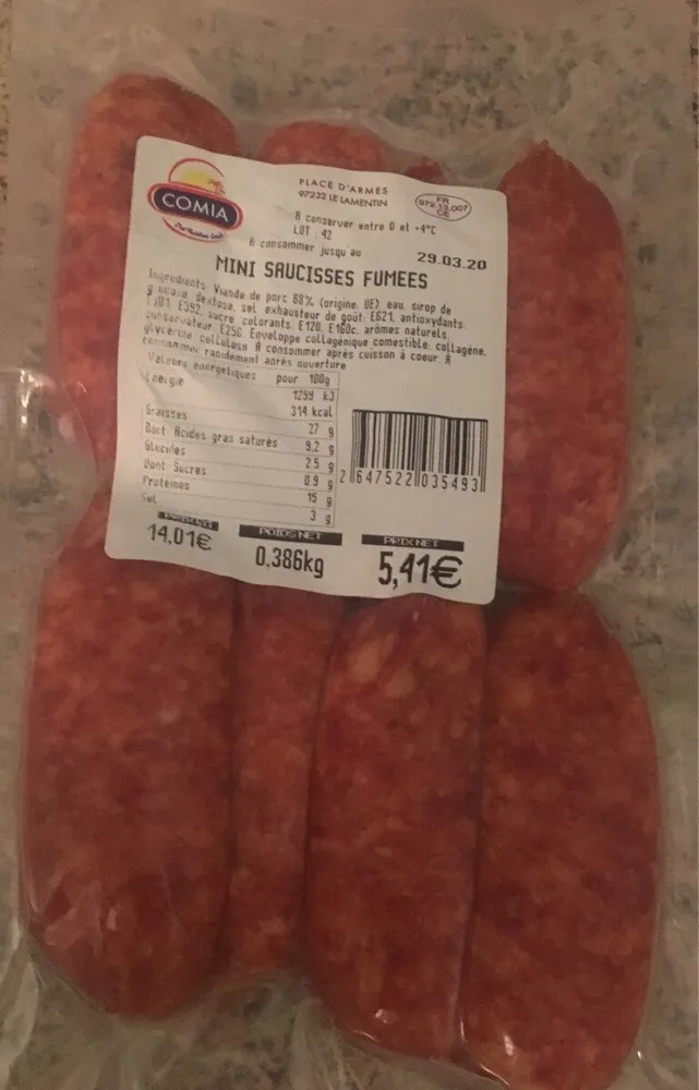Mini saucisses fumees