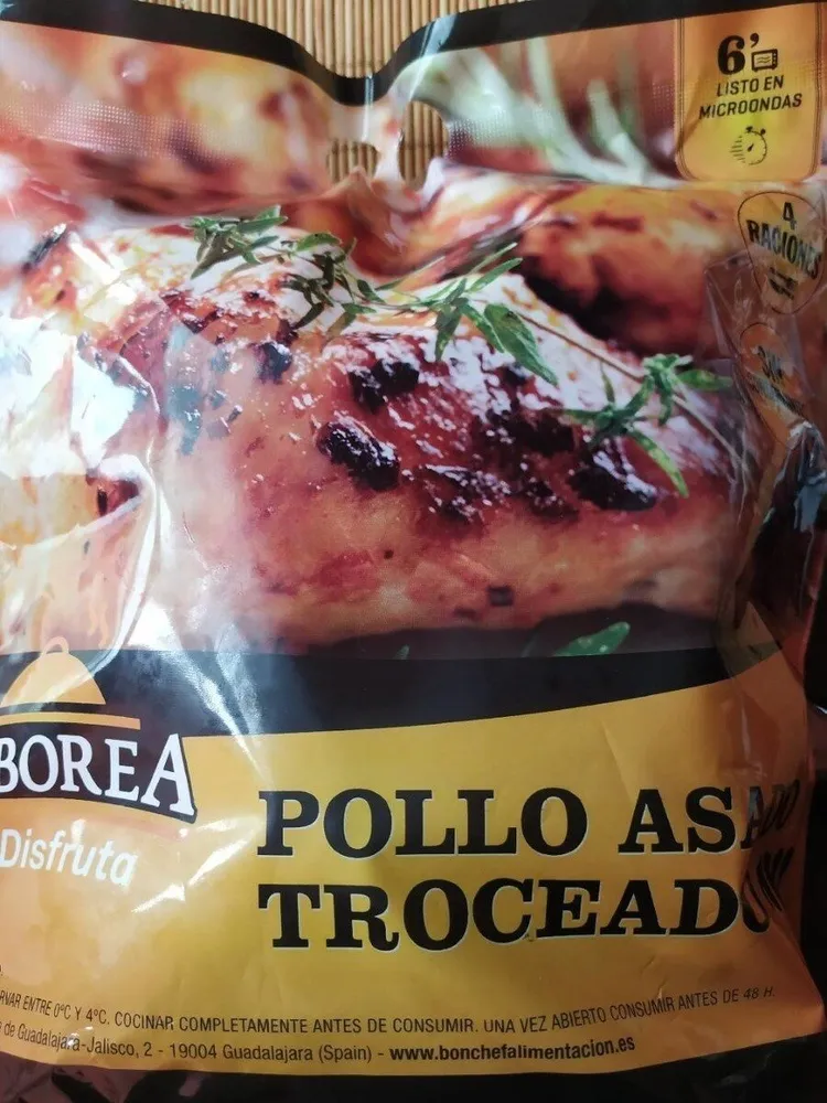 Pollo asado troceado