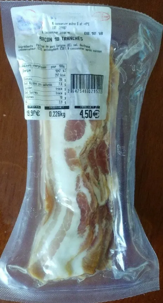 Bacon 10 tranches
