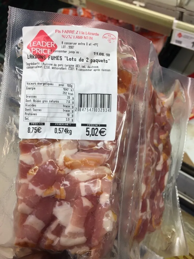 Lardons fumes