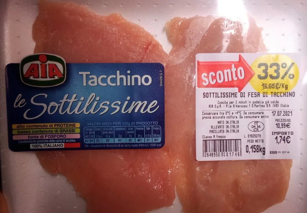 Tacchino le sottilissime