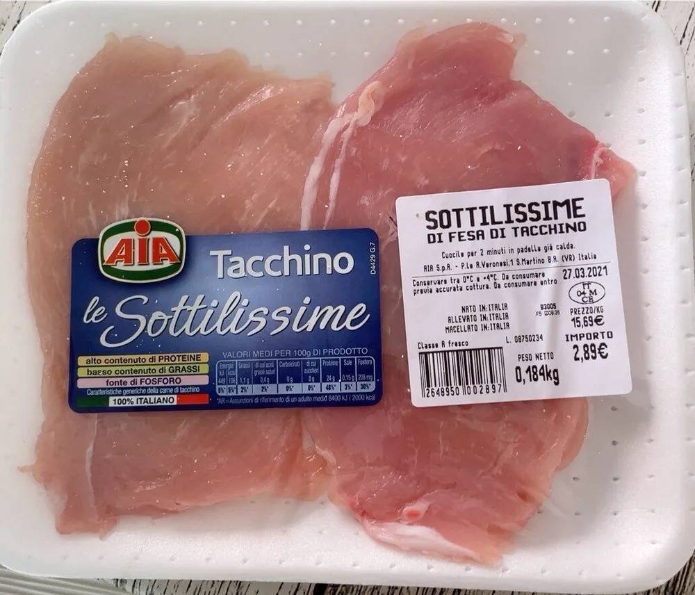 Le sottilisime di tacchino