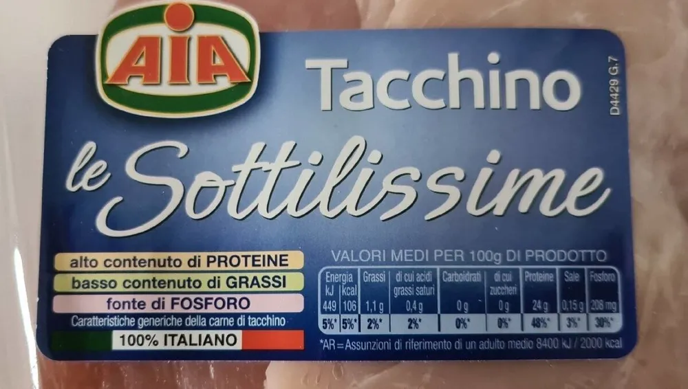 Tacchino le sottilissime