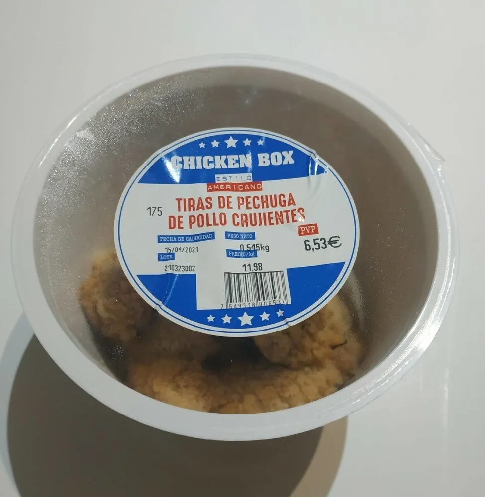 Tiras de pechuga de pollo crujientes