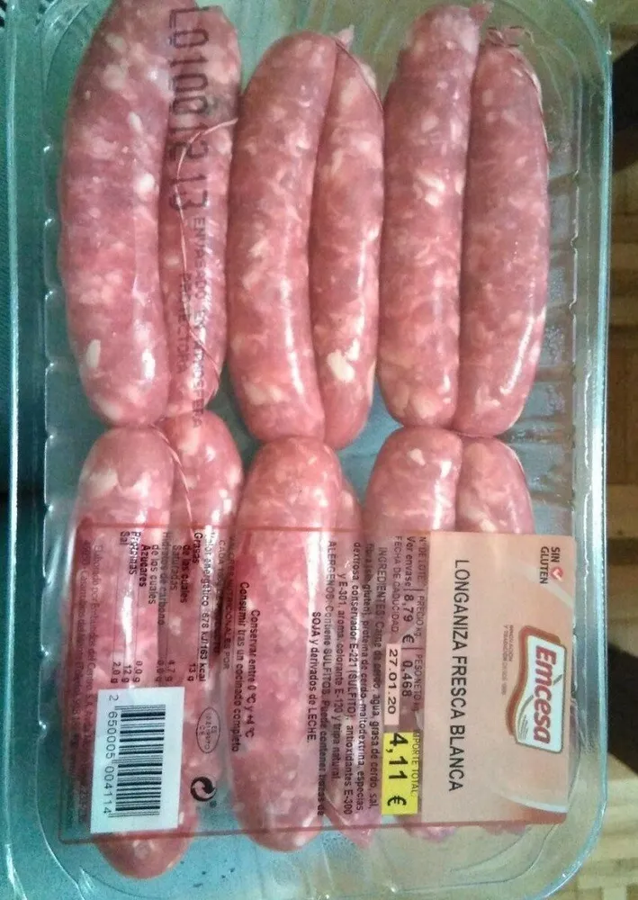 Longaniza fresca blanca