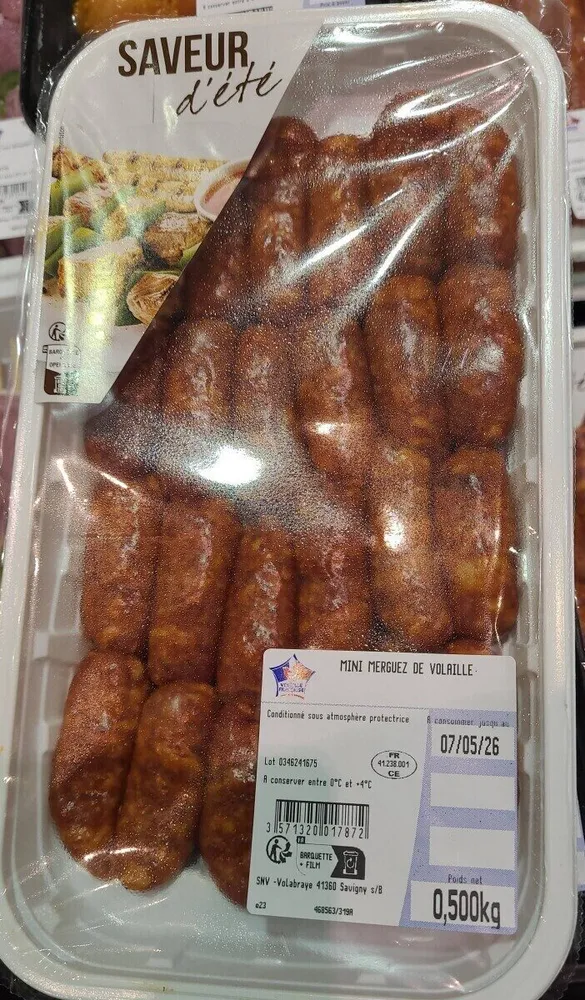 Mini merguez de volaille