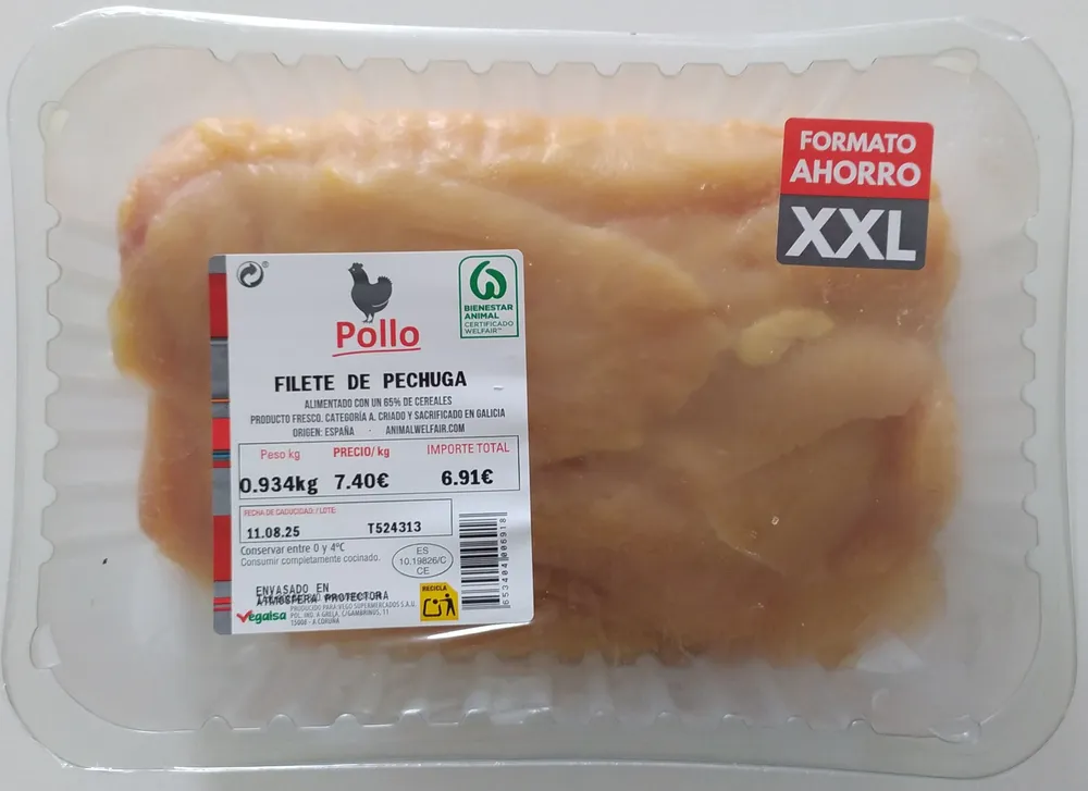 Pollo. Filete de pechuga