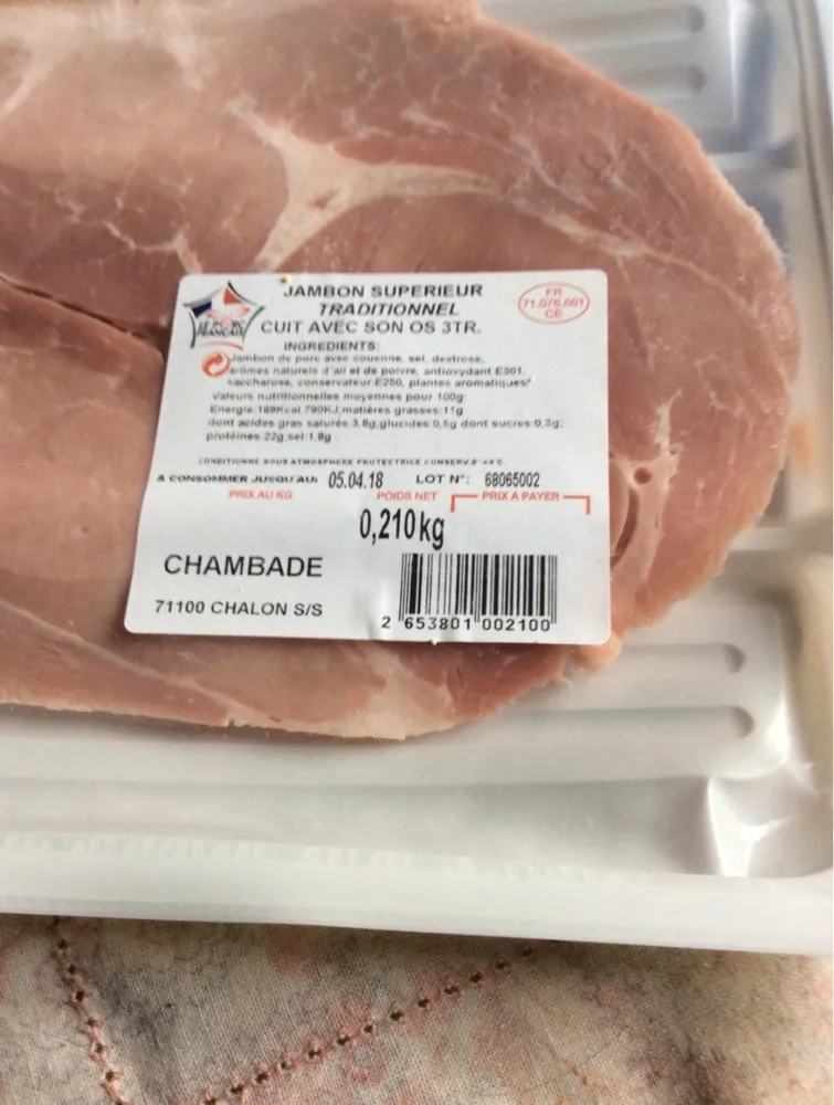 Jambon supérieur traditinnel
