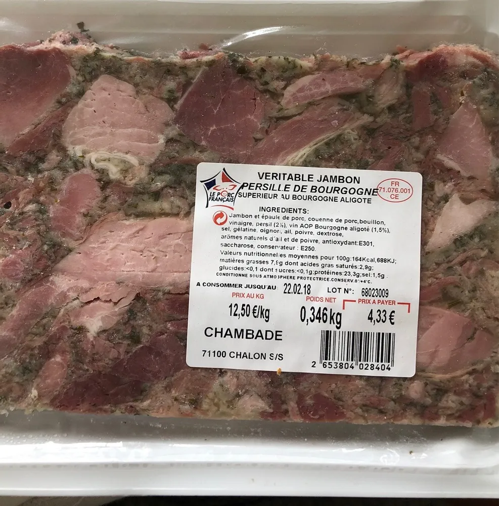 Vertiable jambon persillé de Bourgogne