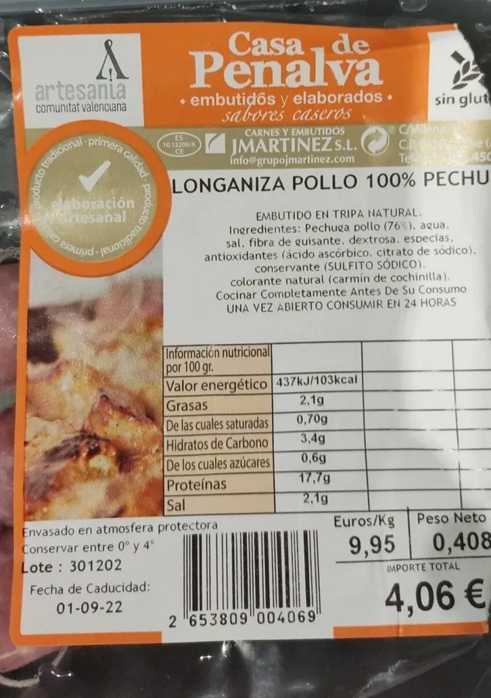 Longaniza pollo