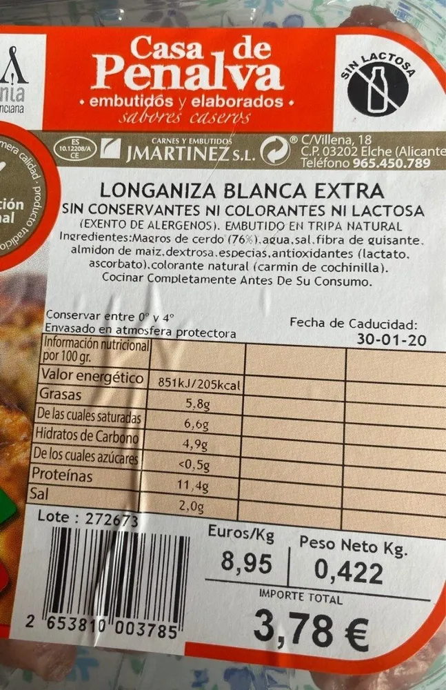 Lo ganiza blanca extra