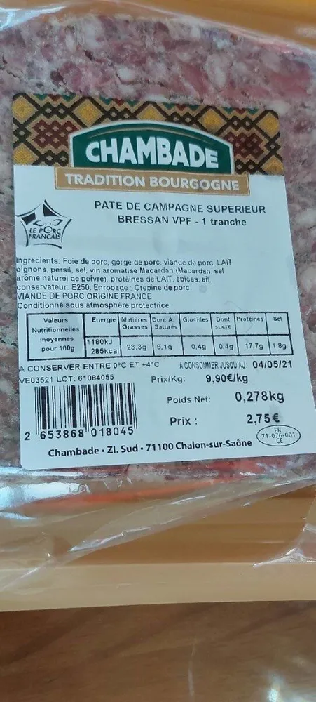 Pâté de campagne supérieur