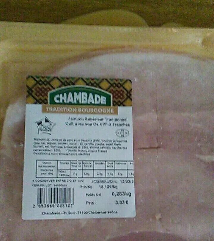 Jambon supérieur traditionnel