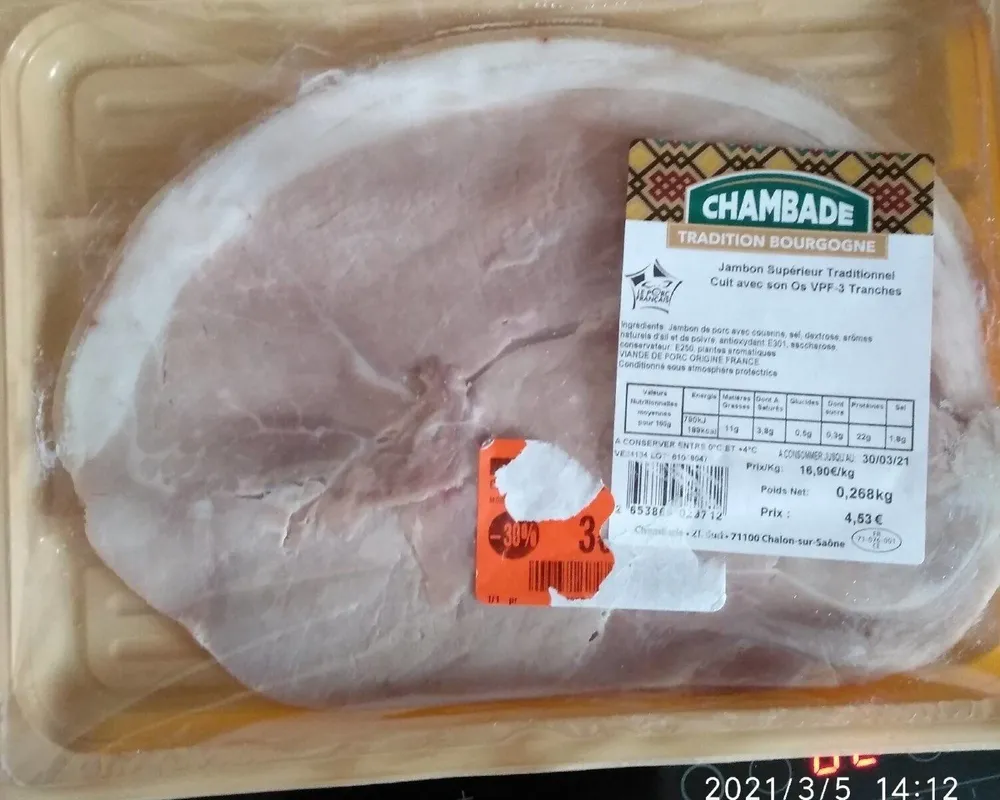 Jambon supérieur traditionnel