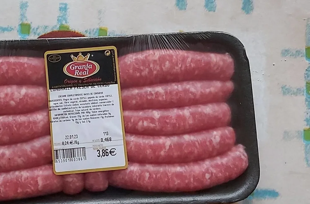 Salchichas de cerdo