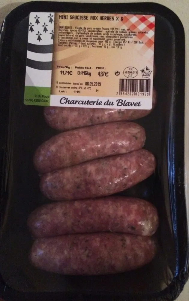 Mini saucisse aux herbes X6