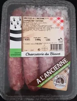 Saucisse à l'ancienne x4 coupées au couteaux