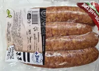 4 saucisses supérieures fumées crues à cuire