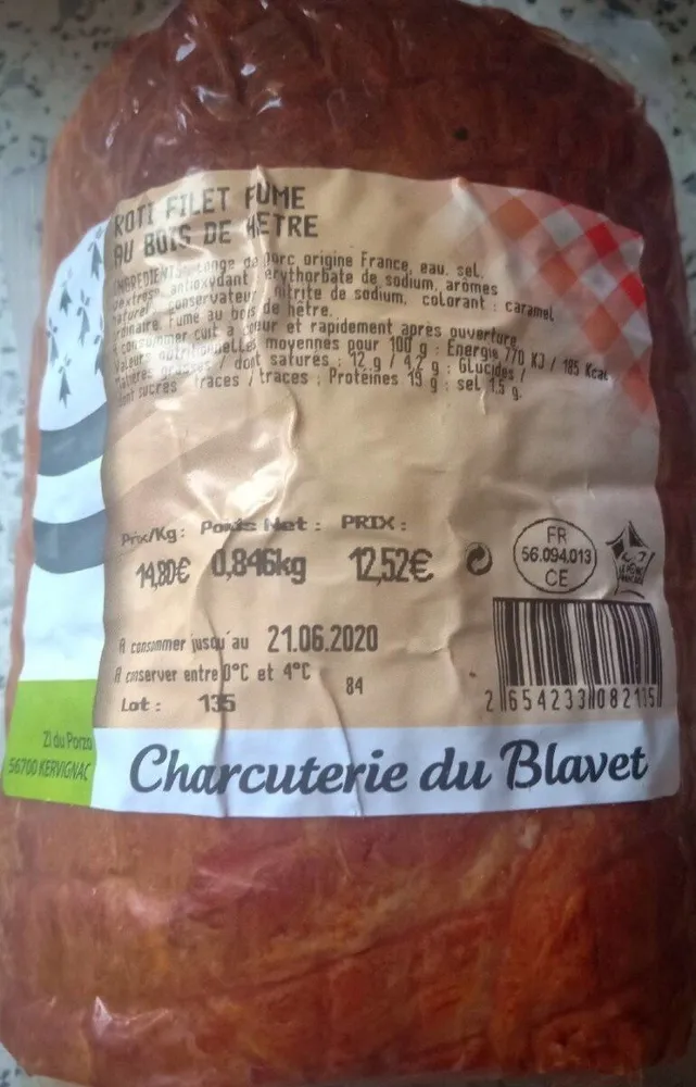 Rôti filet fumé au bois d'être