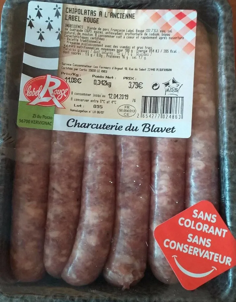 Chipolatas a l'ancienne label rouge