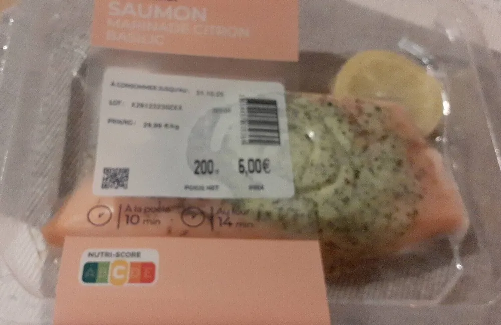 saumon marinade citron basilic