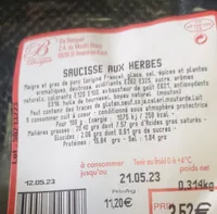 Saucisse aux herbes