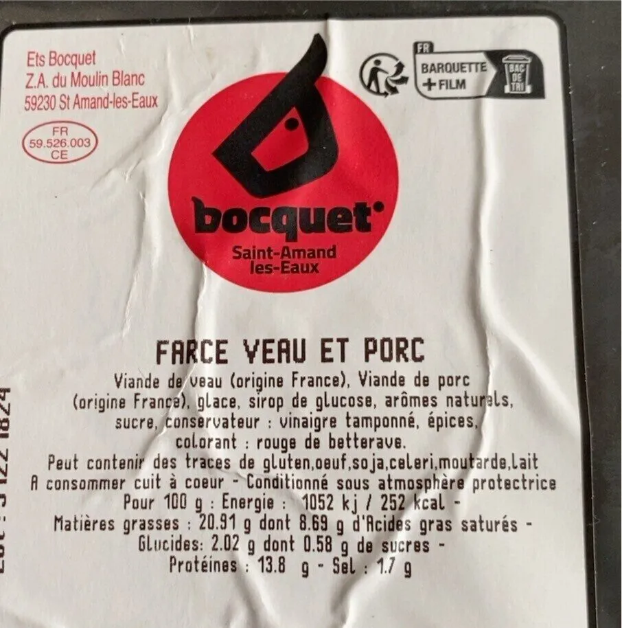 Farce veau et porc