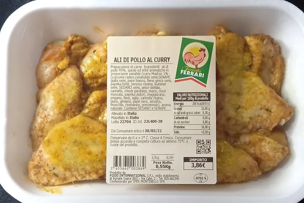 Ali di pollo al curry