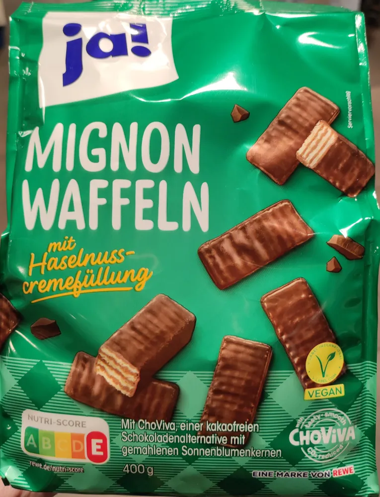 Mignon Waffeln mit Haselnuss-Füllung