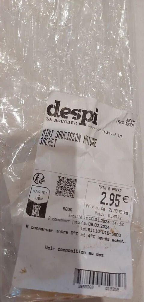 Mini saucisson nature