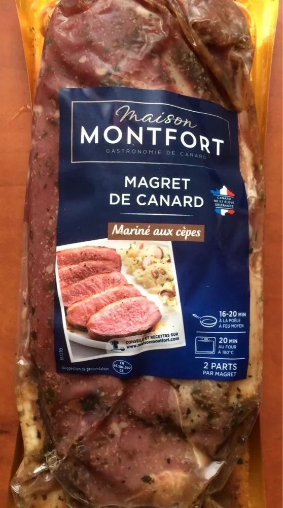 Magret de canard mariné aux cèpes