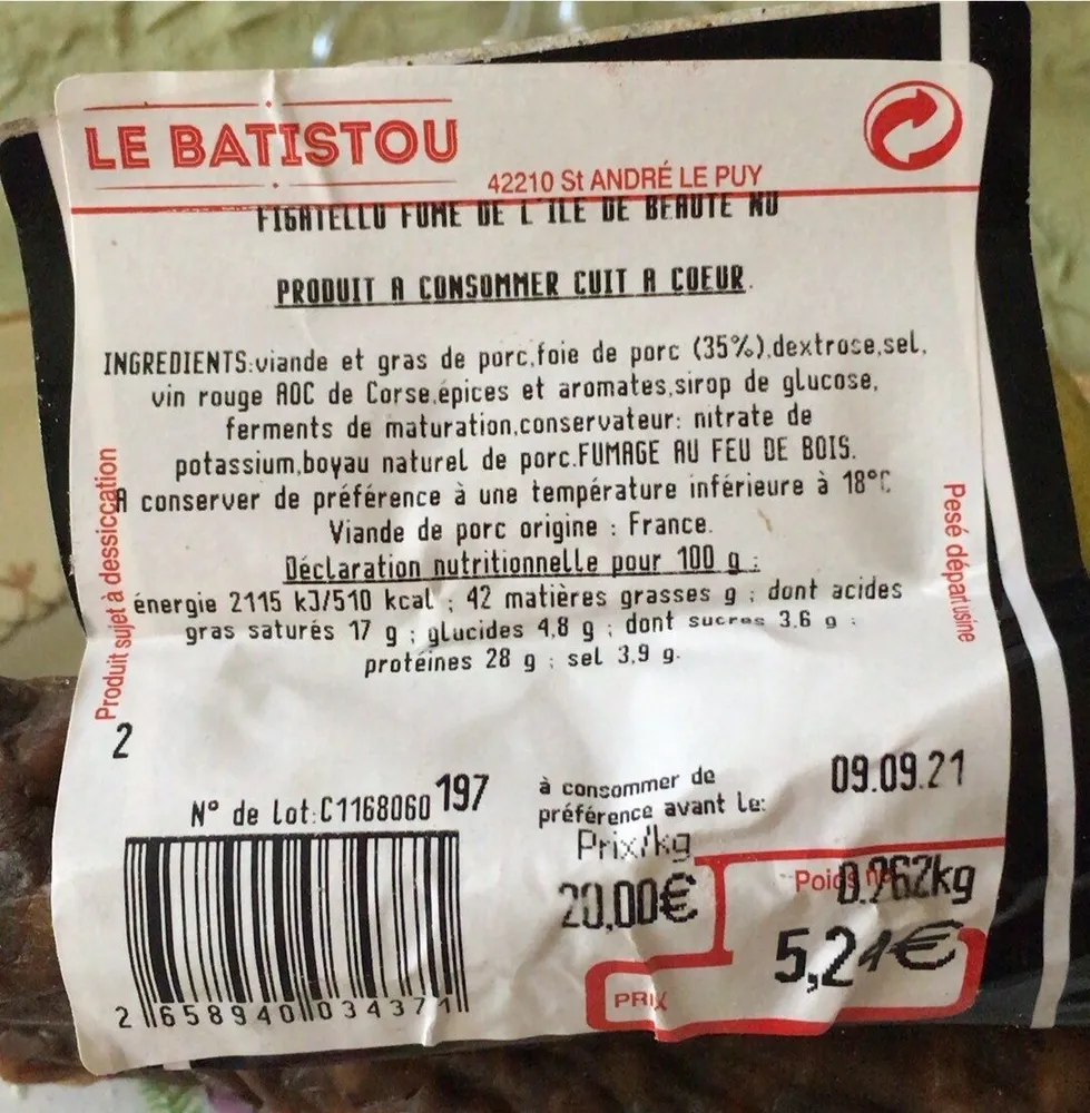Figatello fumé corse