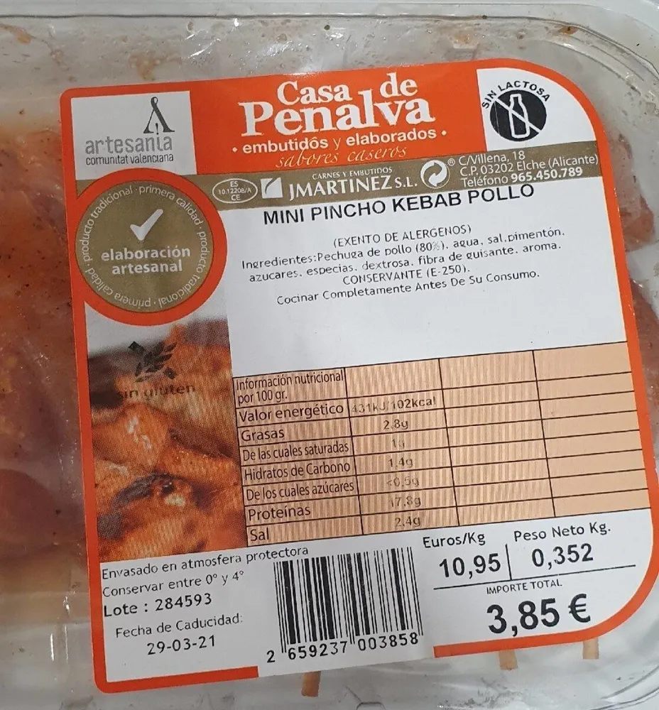 Mini Pincho Kebab Pollo