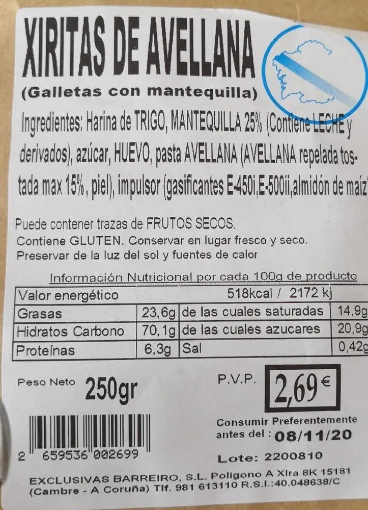 XIRITAS DE AVELLANA