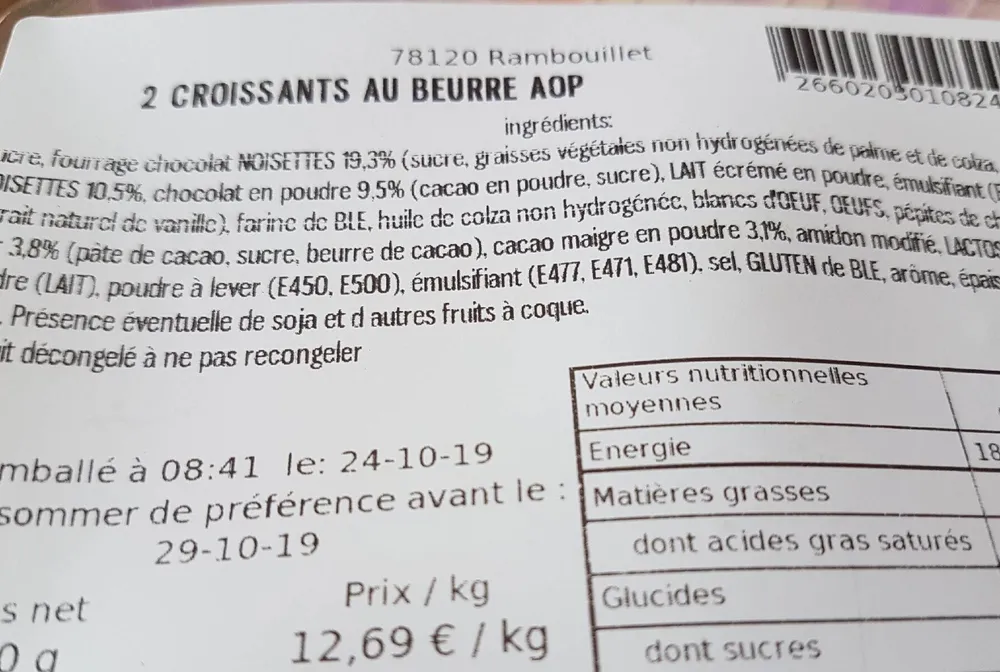 Croissants au beurre AOP