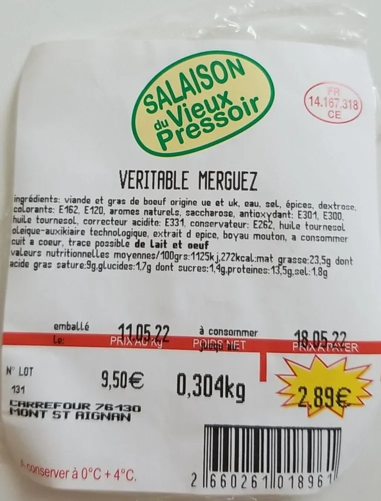 véritable merguez